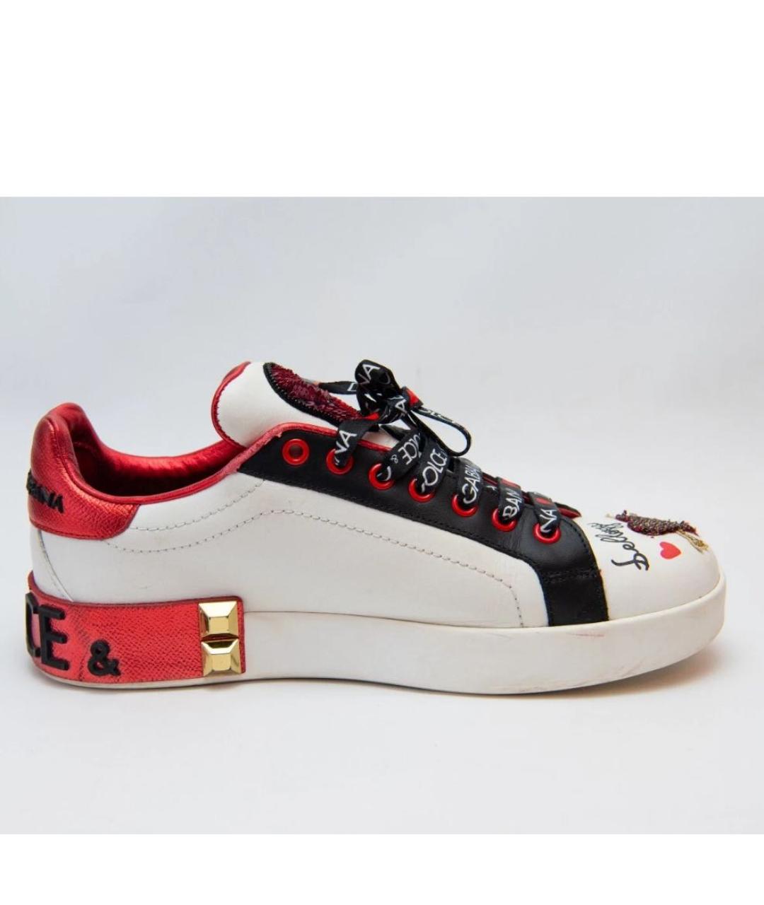 DOLCE&GABBANA Мульти кожаные кеды, фото 7