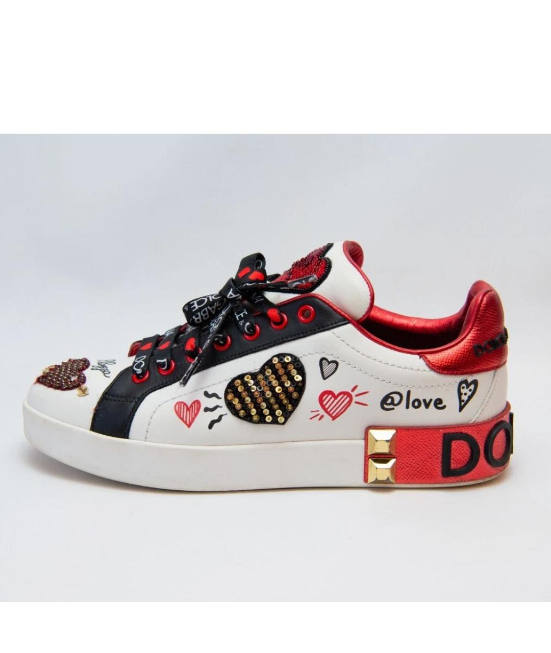 DOLCE&GABBANA Мульти кожаные кеды, фото 5