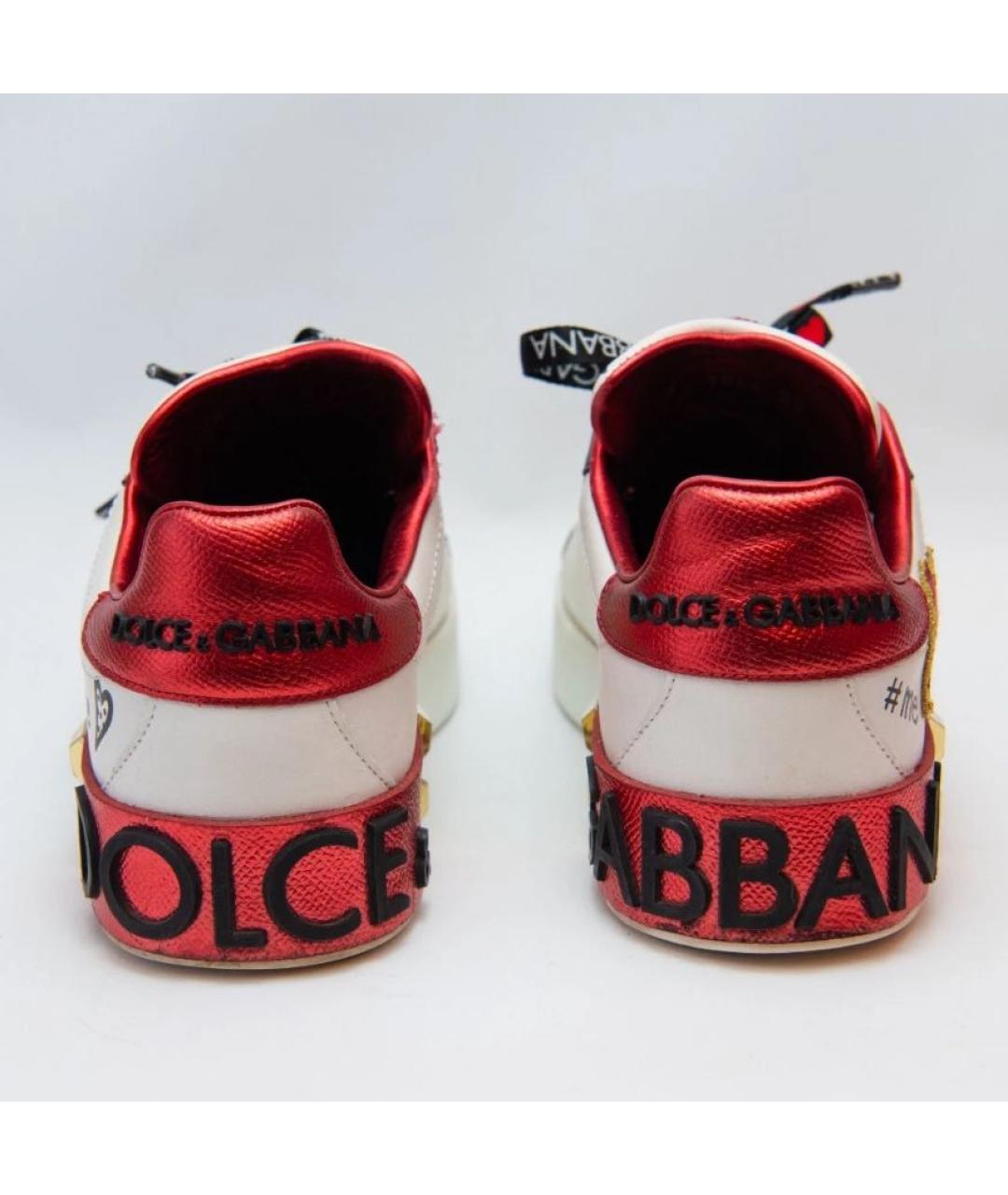 DOLCE&GABBANA Мульти кожаные кеды, фото 4