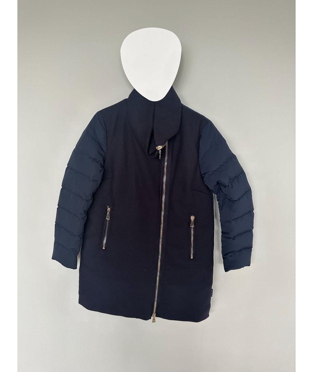 MONCLER Темно-синий пуховик, фото 4