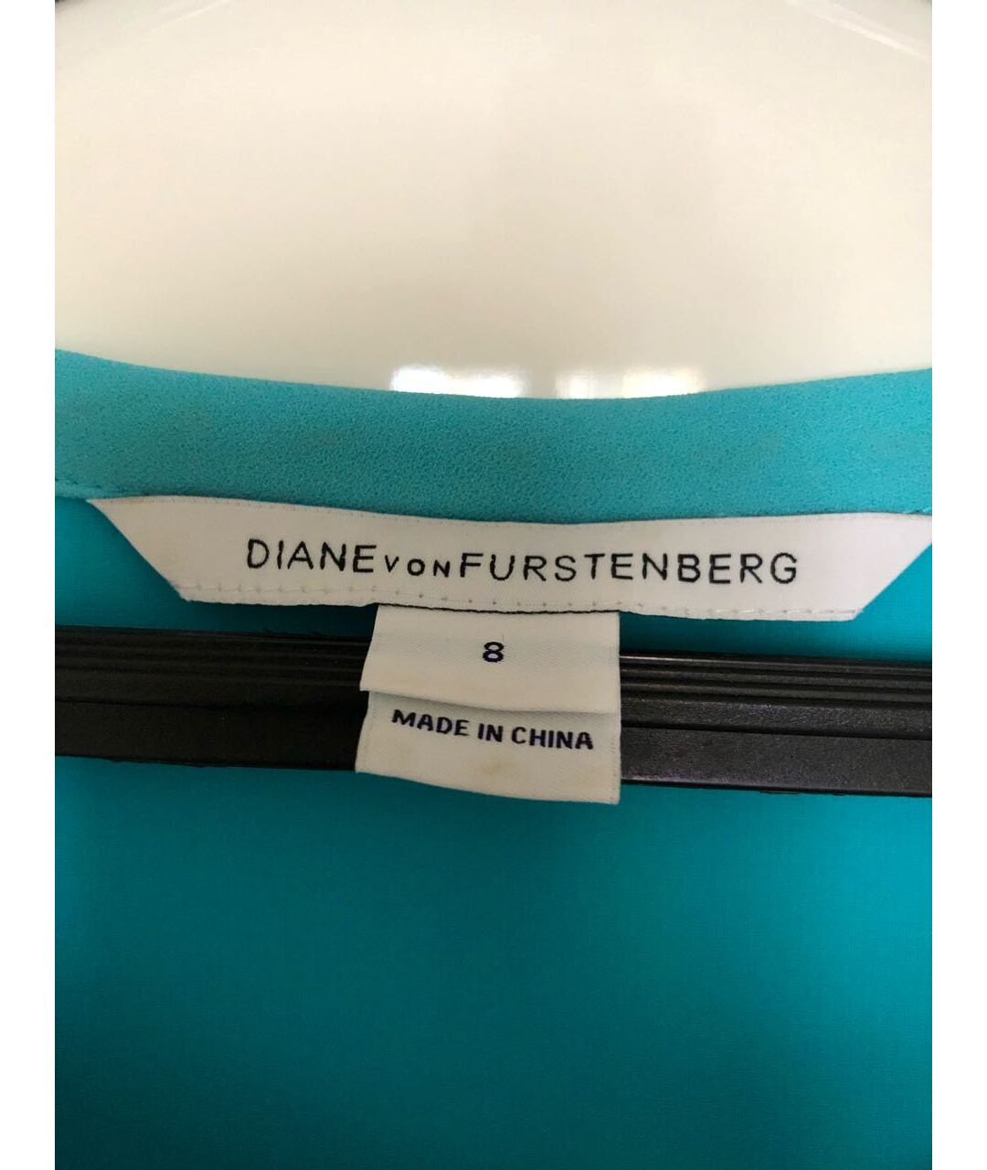 DIANE VON FURSTENBERG Голубое шелковое повседневное платье, фото 2