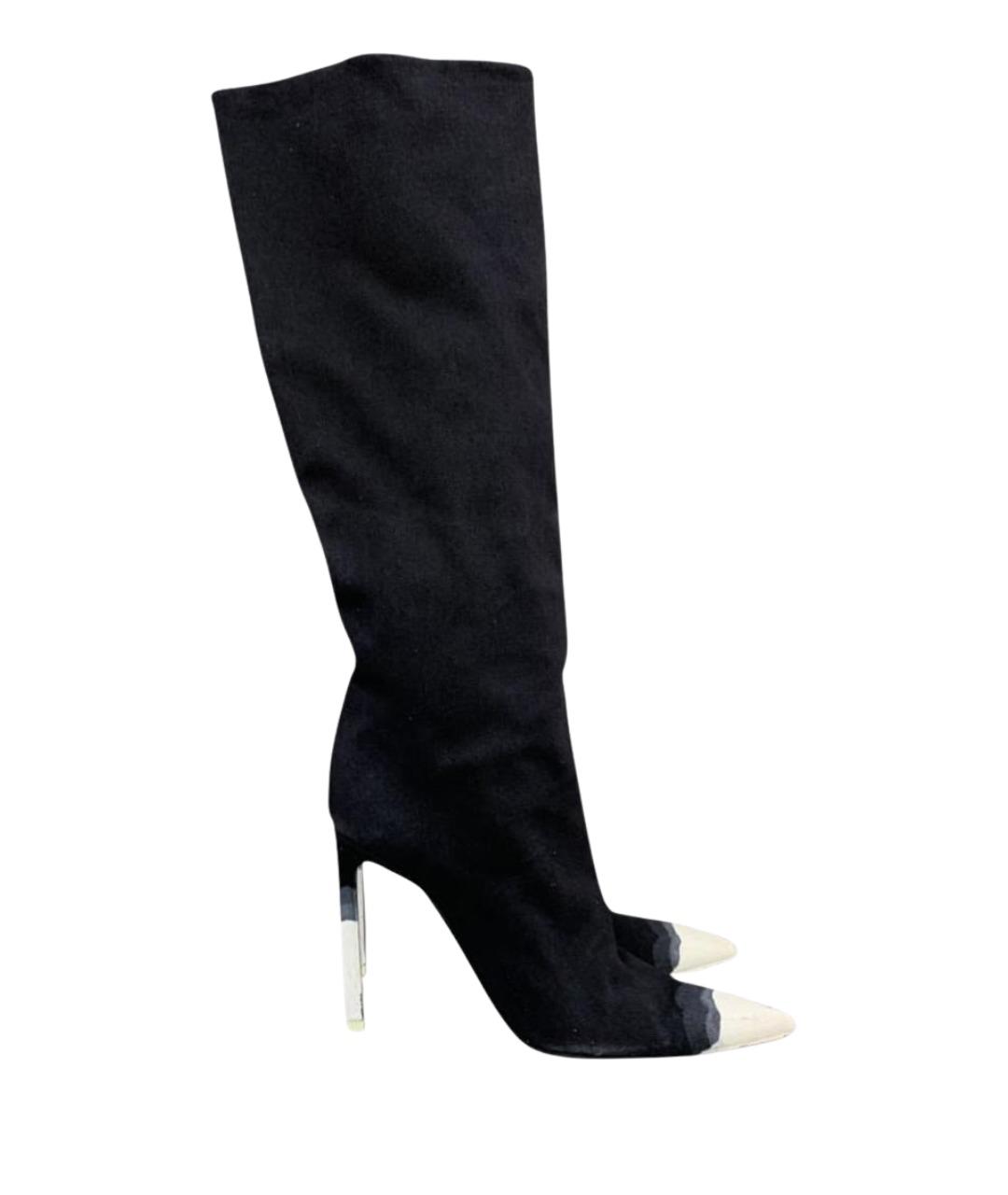 TOM FORD Черные текстильные сапоги, фото 1