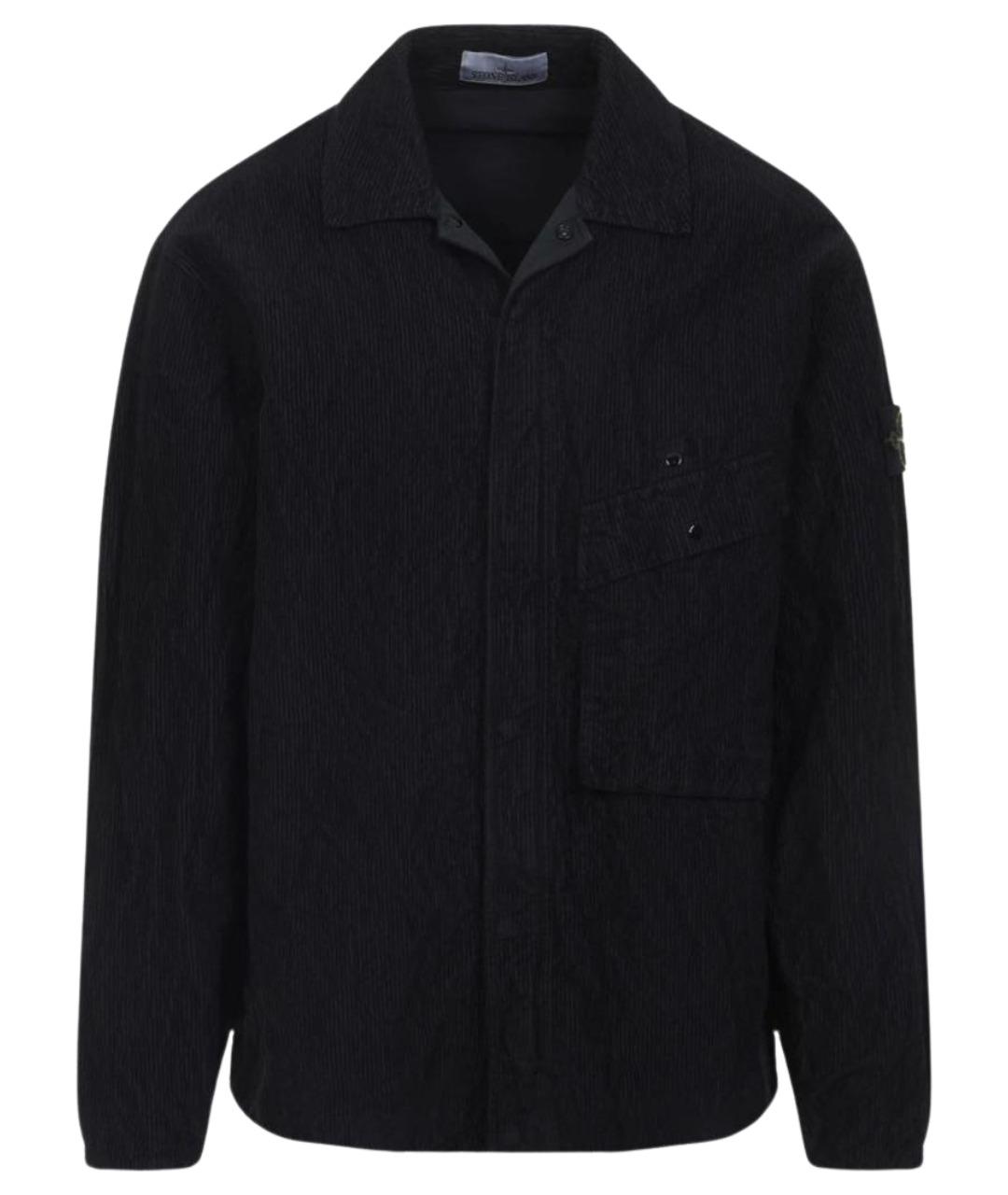 STONE ISLAND Черная хлопковая кэжуал рубашка, фото 1