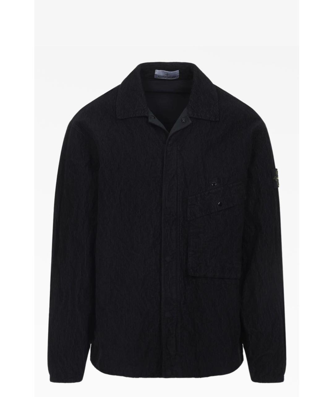STONE ISLAND Черная хлопковая кэжуал рубашка, фото 5
