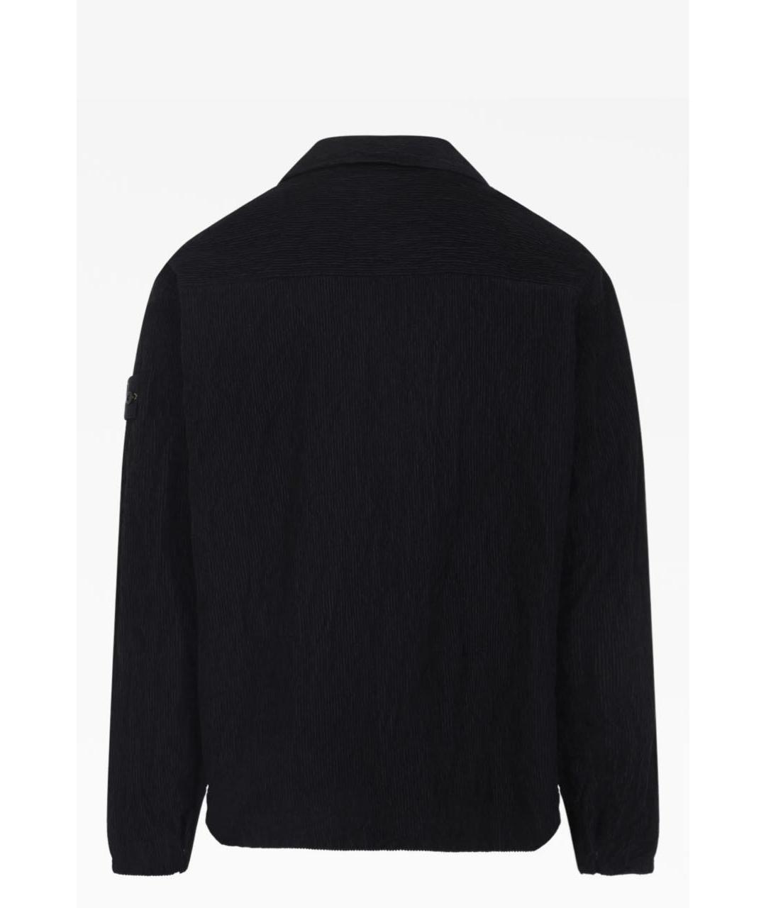 STONE ISLAND Черная хлопковая кэжуал рубашка, фото 2