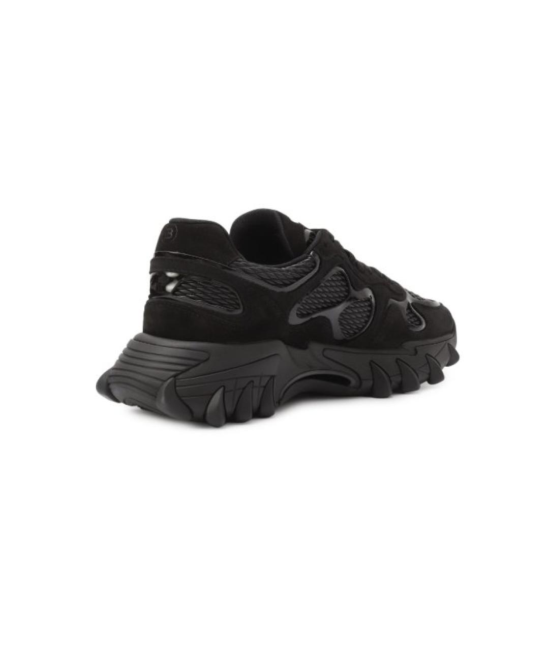 BALMAIN Черные кожаные низкие кроссовки / кеды, фото 4