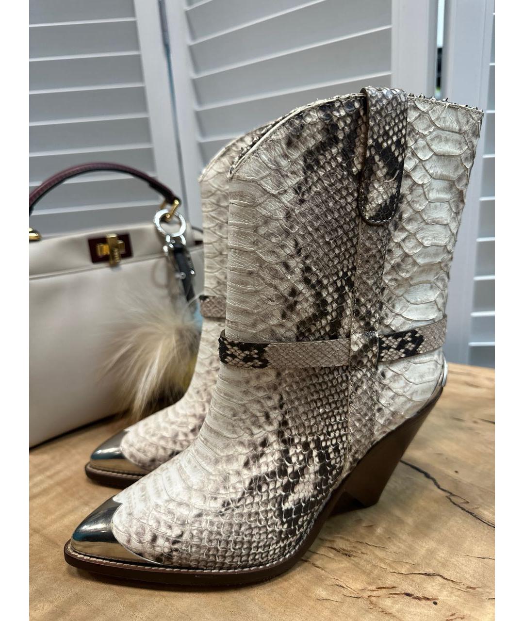 ISABEL MARANT Мульти полусапоги из экзотической кожи, фото 5