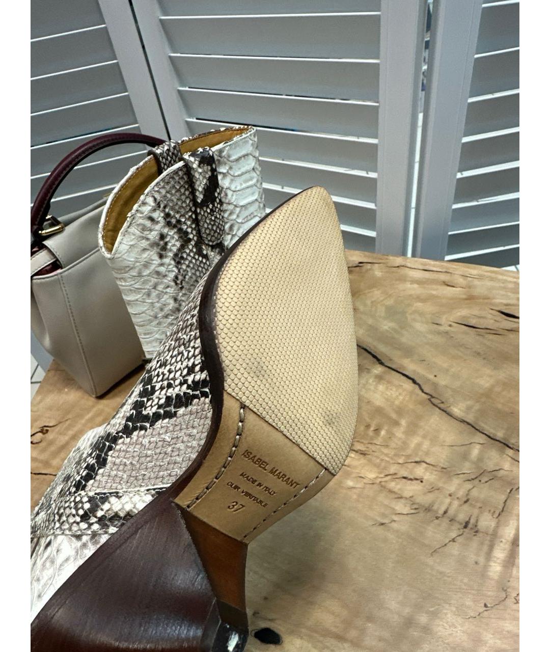 ISABEL MARANT Мульти полусапоги из экзотической кожи, фото 4