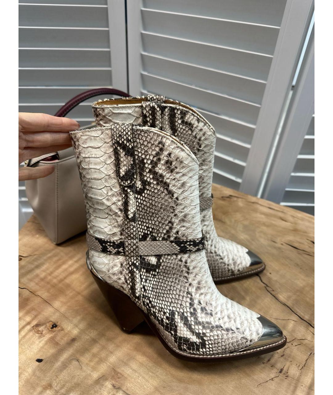 ISABEL MARANT Мульти полусапоги из экзотической кожи, фото 3