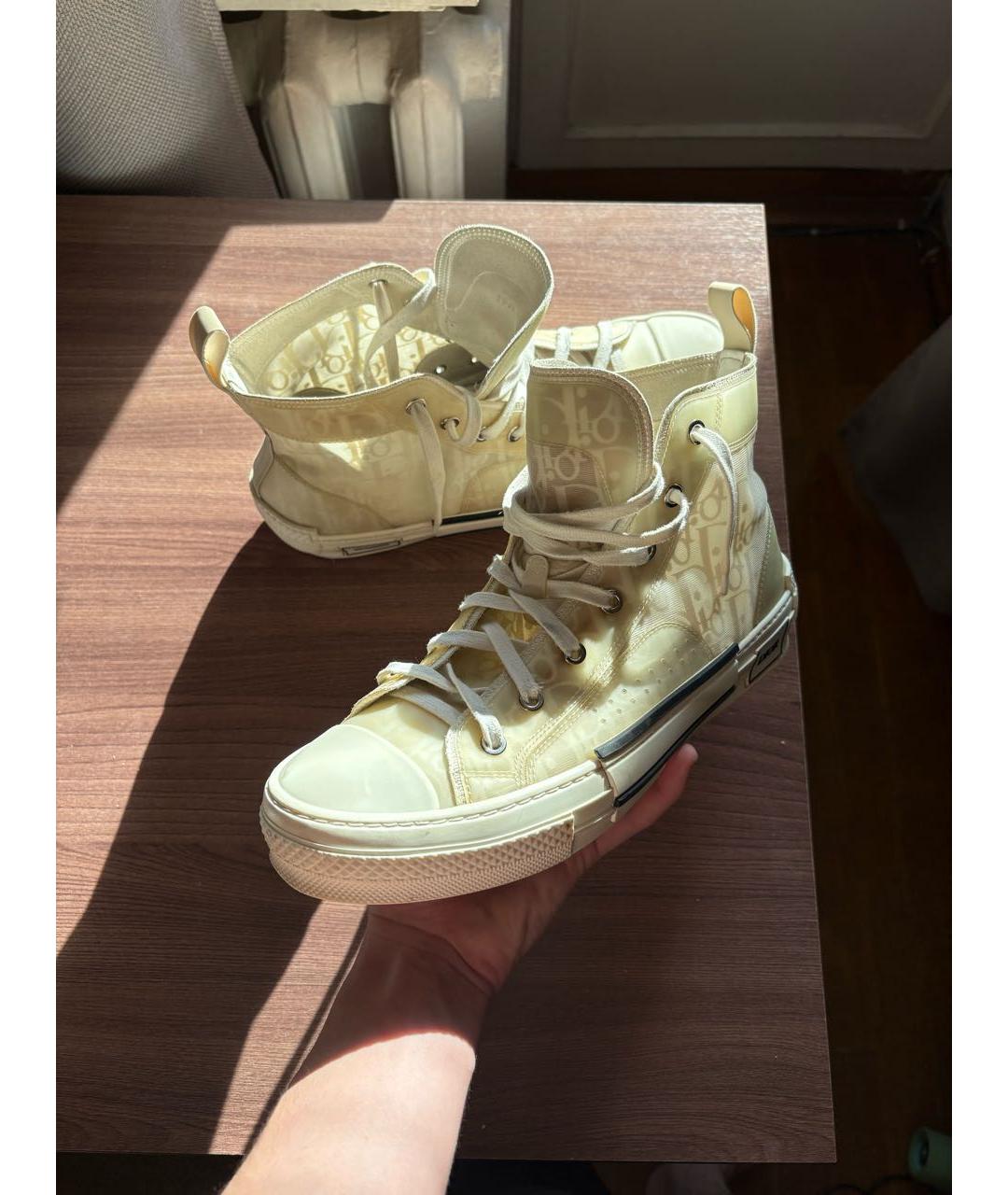 CHRISTIAN DIOR Бежевые высокие кроссовки / кеды, фото 2