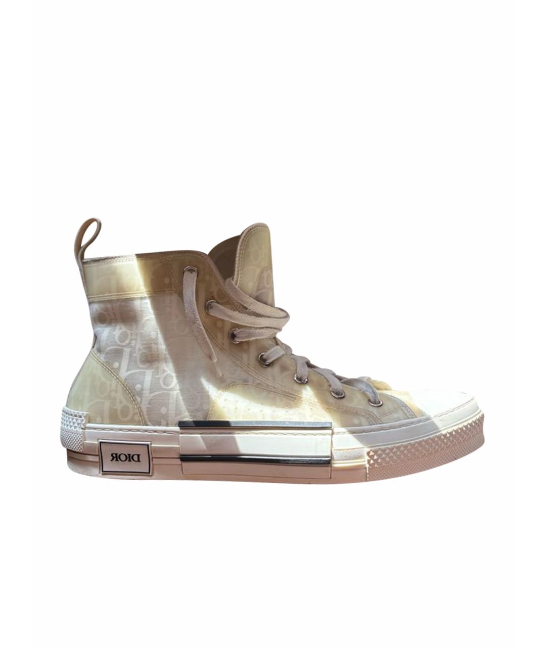 CHRISTIAN DIOR Бежевые высокие кроссовки / кеды, фото 1