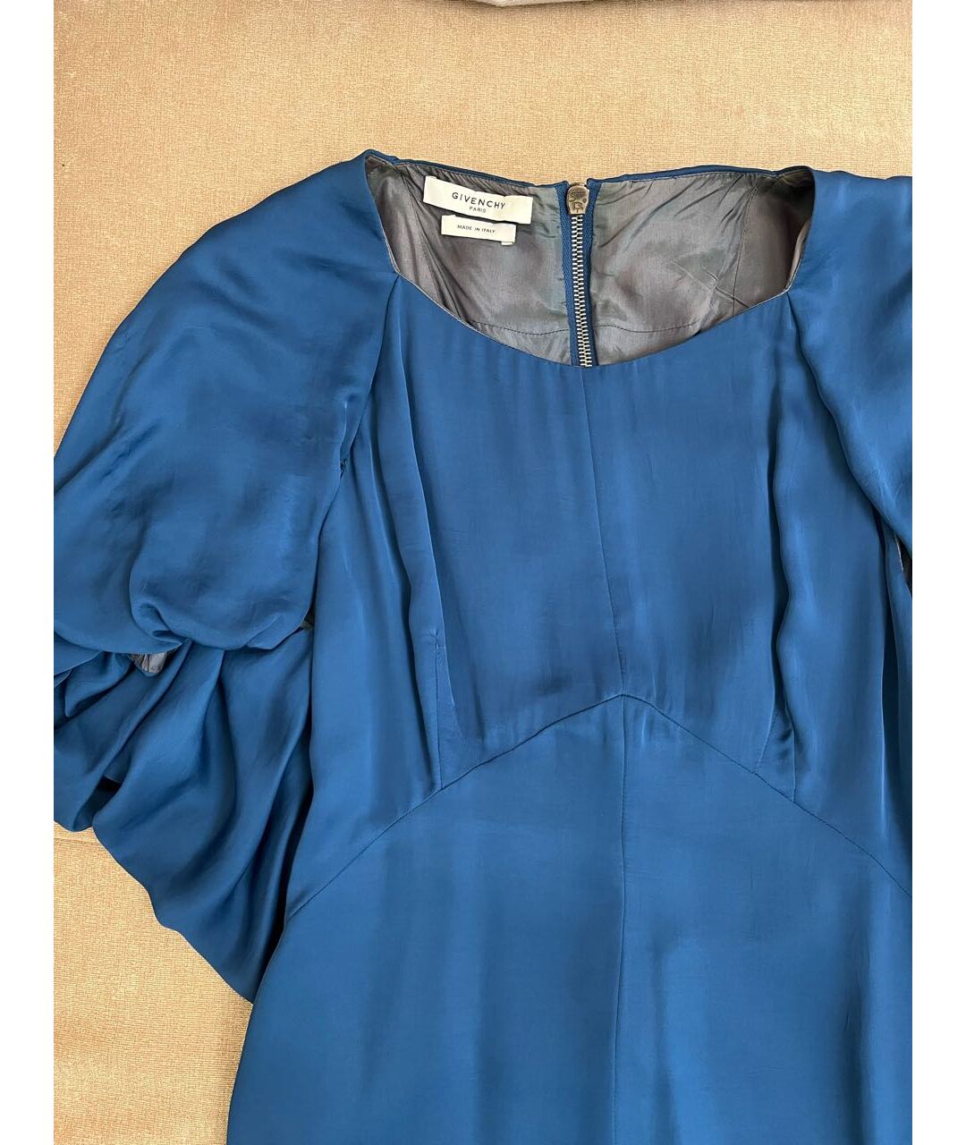GIVENCHY Синее полиэстеровое коктейльное платье, фото 3