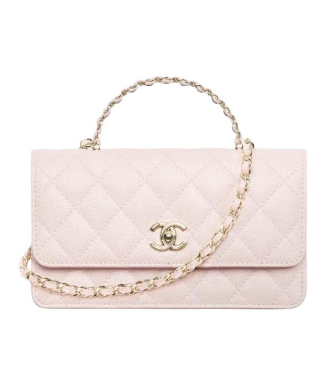 CHANEL Розовая кожаная сумка через плечо, фото 1
