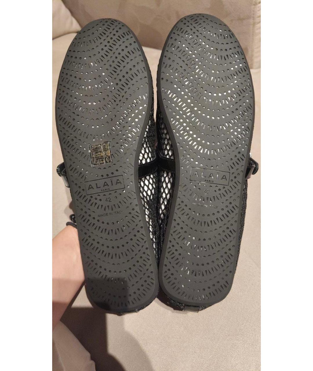 ALAIA Черные кожаные балетки, фото 8