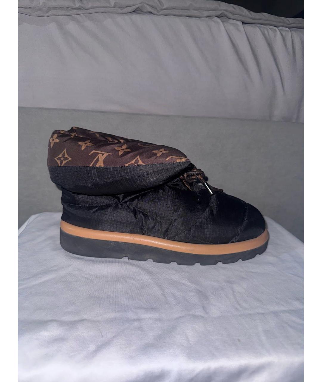 LOUIS VUITTON Черные текстильные полусапоги, фото 5