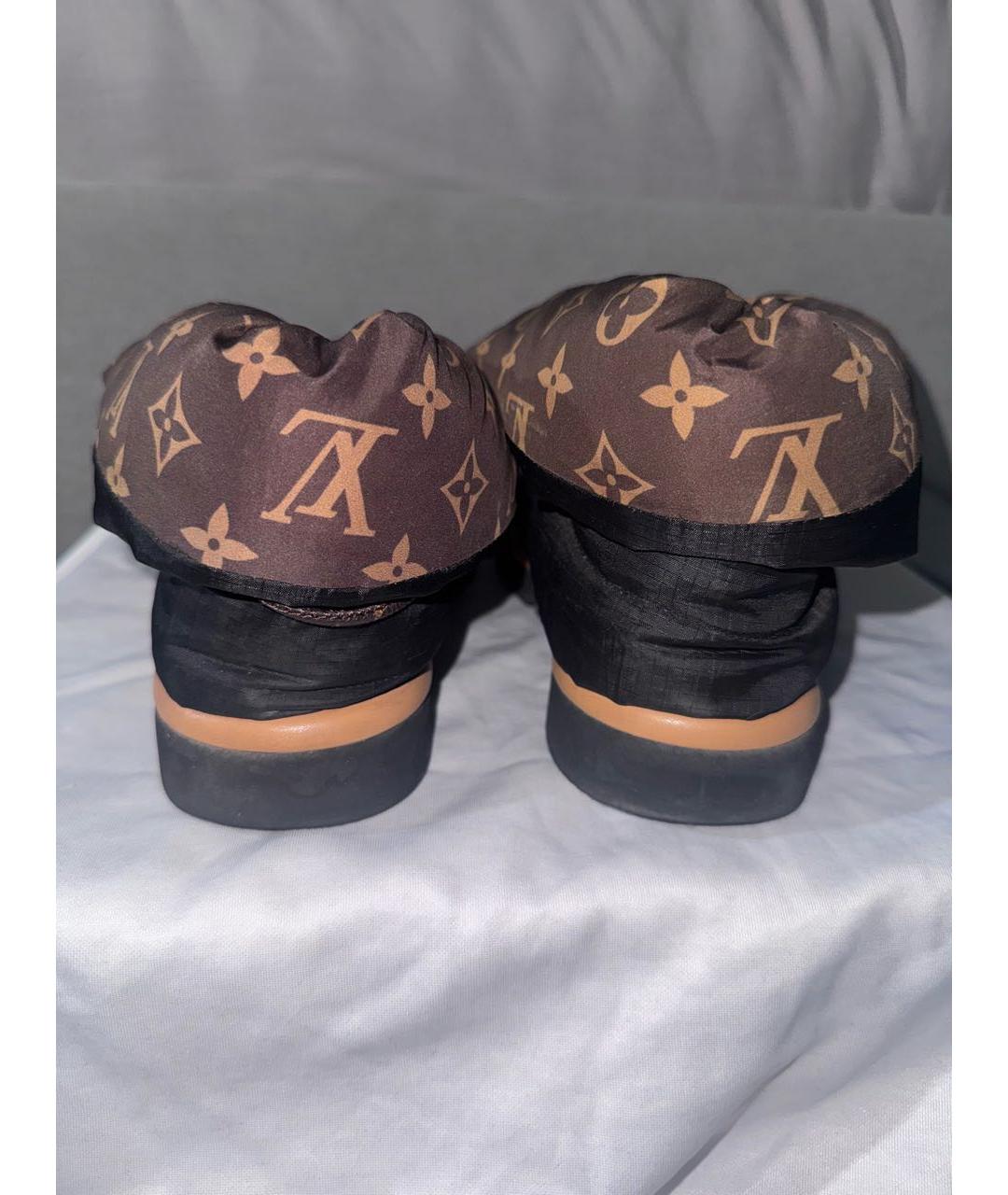 LOUIS VUITTON Черные текстильные полусапоги, фото 4