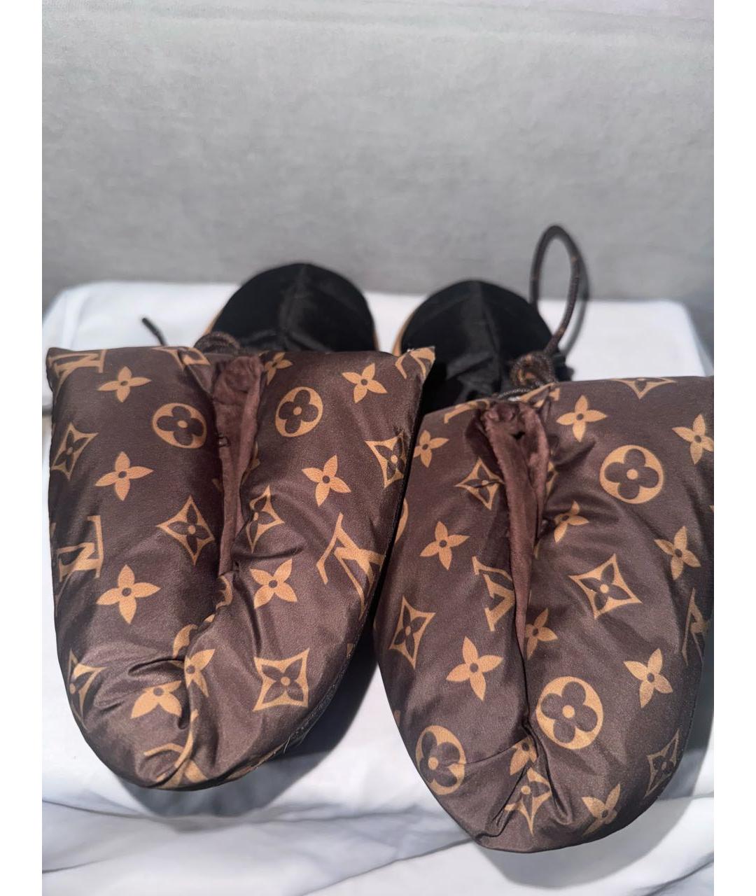 LOUIS VUITTON Черные текстильные полусапоги, фото 3
