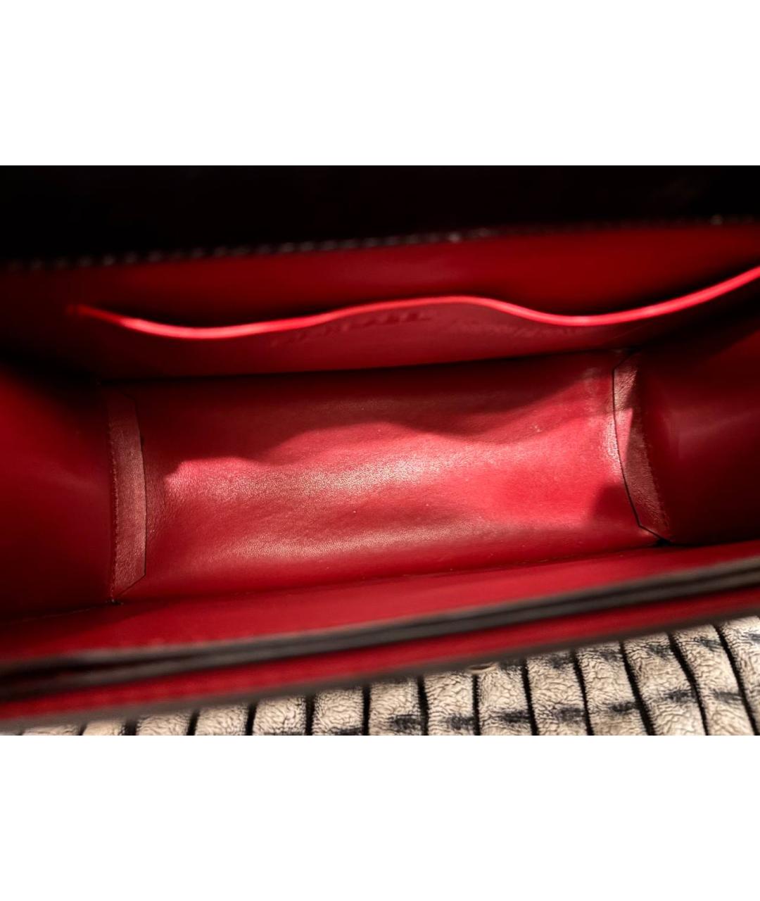 OFF-WHITE Черная кожаная сумка с короткими ручками, фото 4