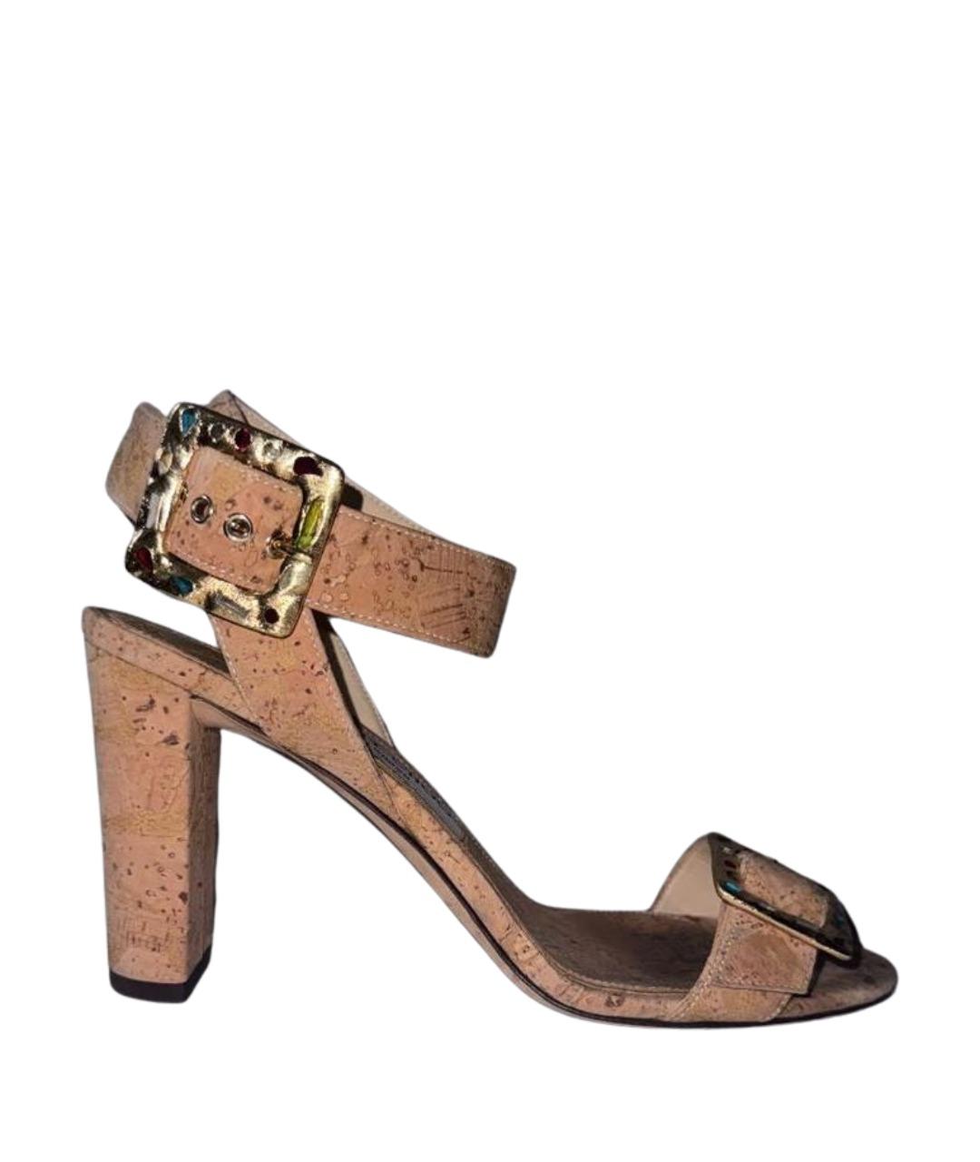 JIMMY CHOO Бежевые босоножки, фото 1