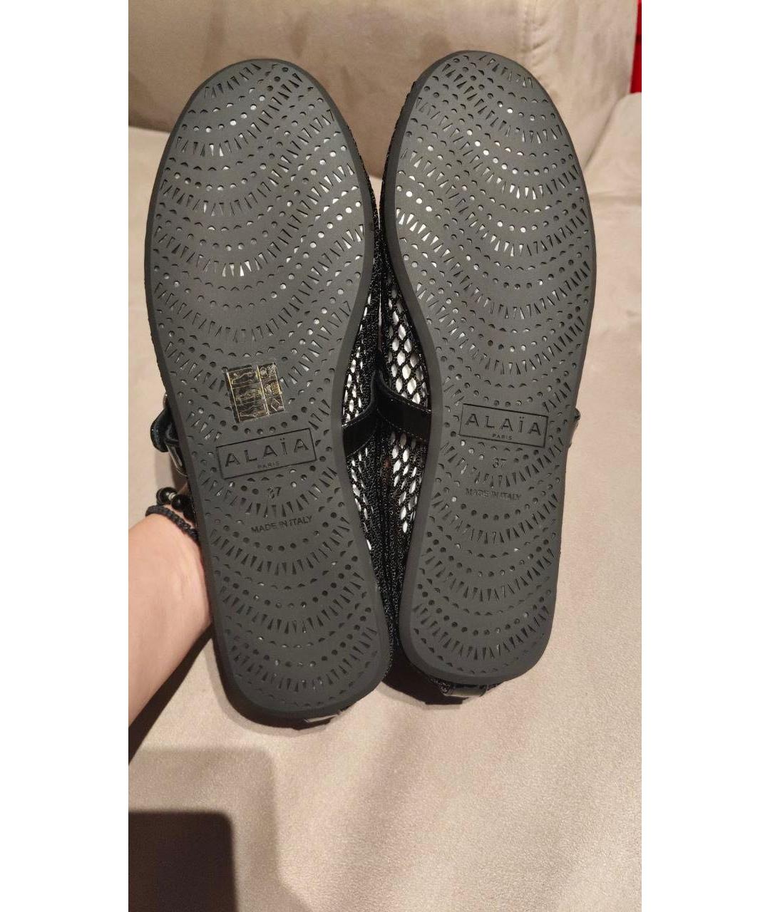 ALAIA Черные кожаные балетки, фото 7