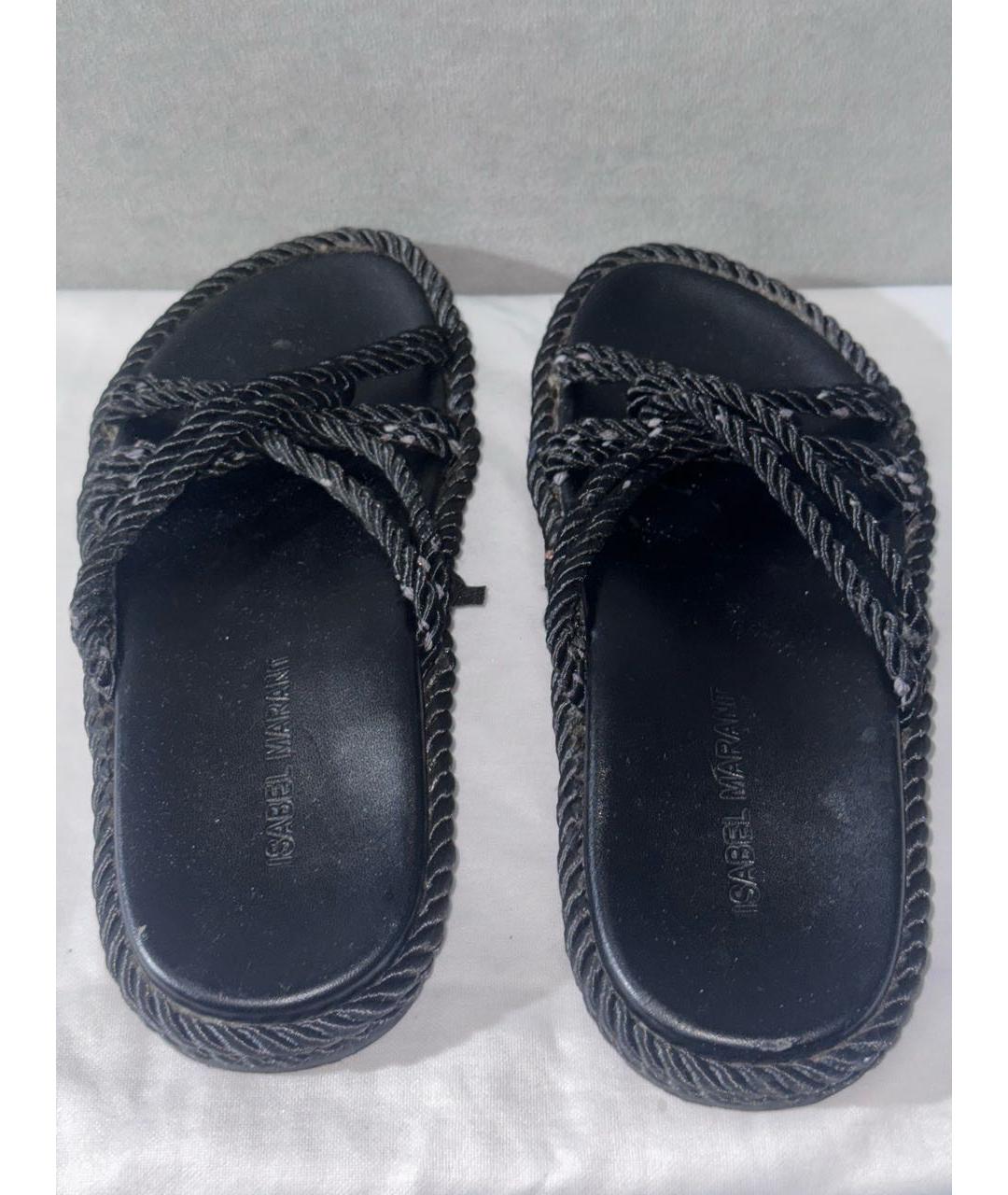 ISABEL MARANT Черные шлепанцы, фото 3