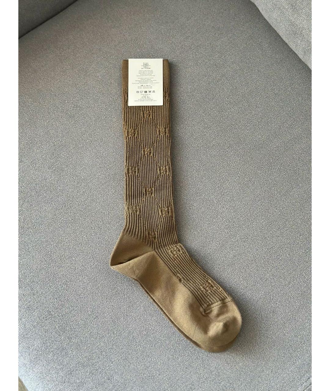 GUCCI Бежевые носки, чулки и колготы, фото 3