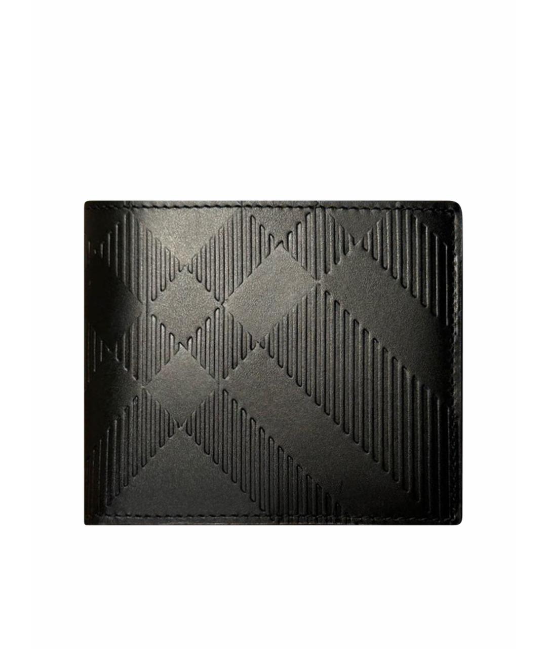BURBERRY Черный кожаный кошелек, фото 1