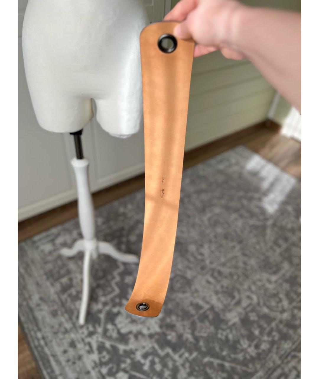 MAX MARA Коричневый кожаный ремень, фото 8