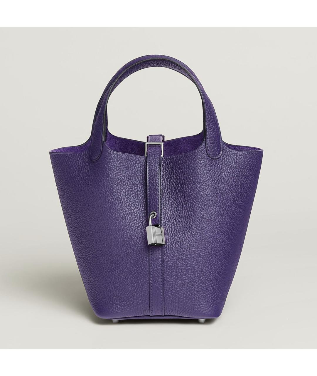 HERMES Фиолетовая кожаная сумка через плечо, фото 3