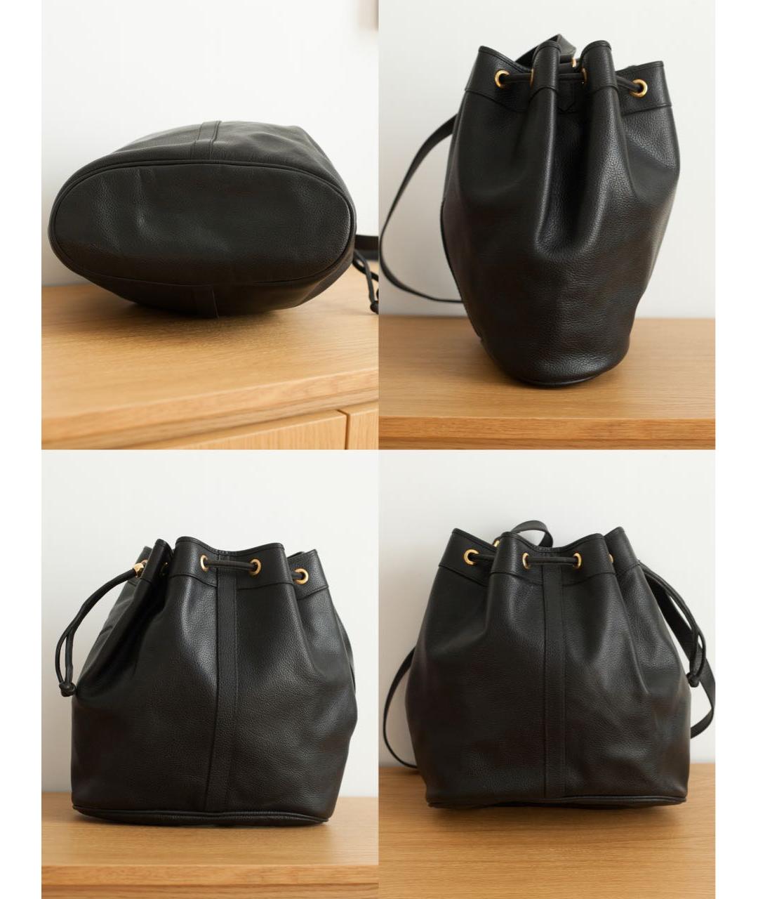 SAINT LAURENT Черная кожаная сумка через плечо, фото 5