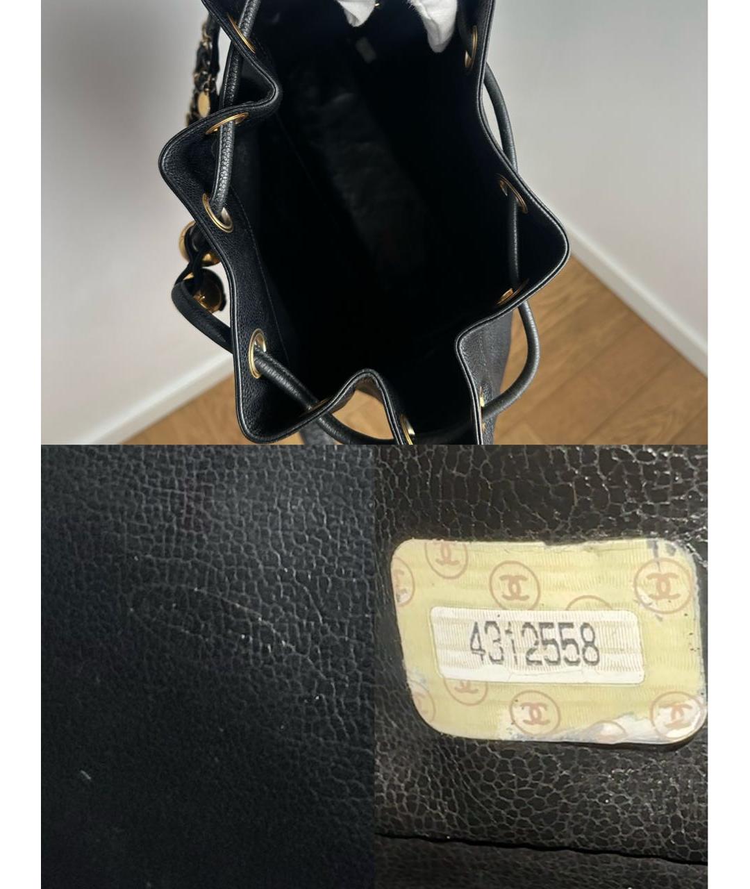 CHANEL Черная кожаная сумка через плечо, фото 8