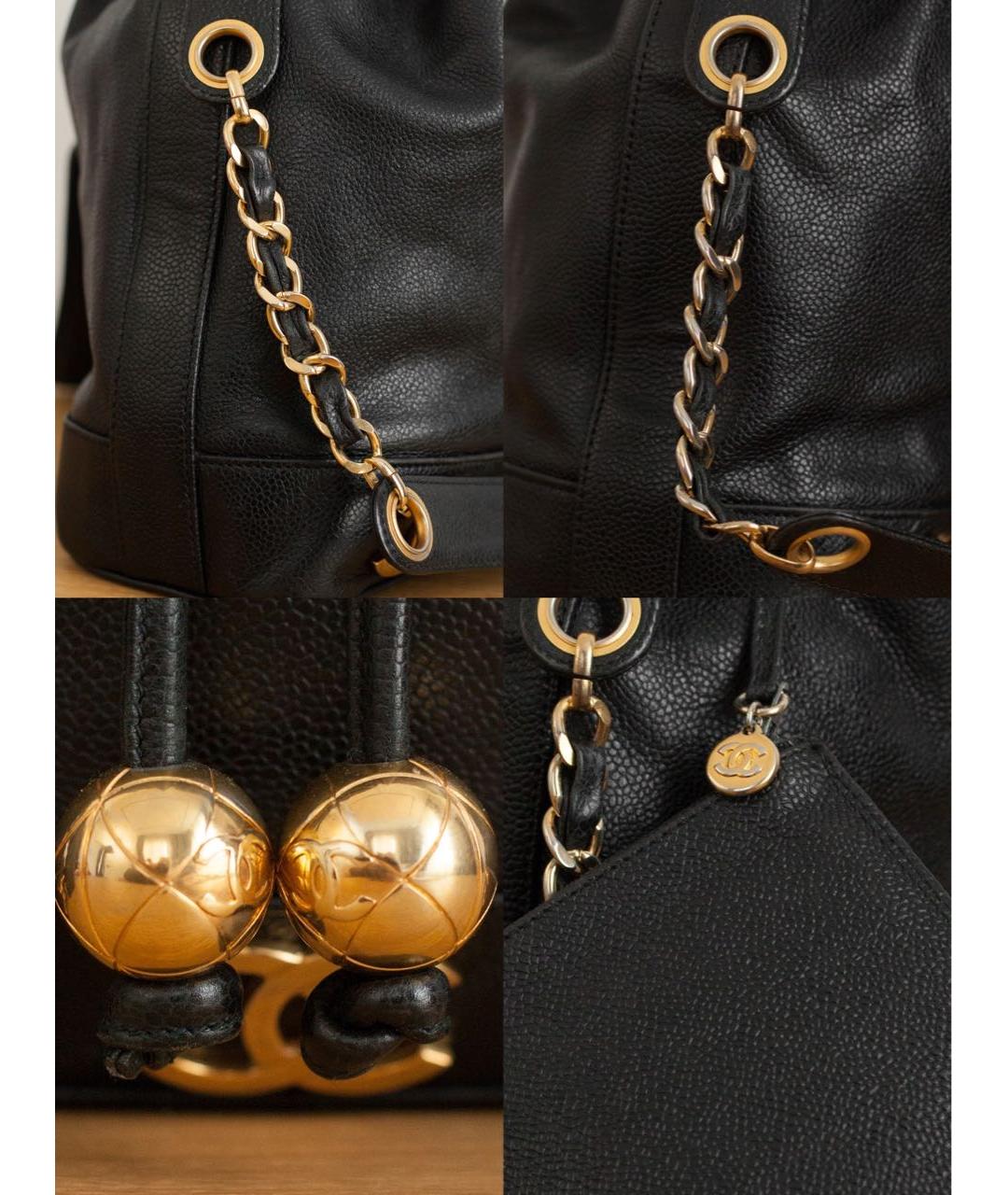 CHANEL Черная кожаная сумка через плечо, фото 6