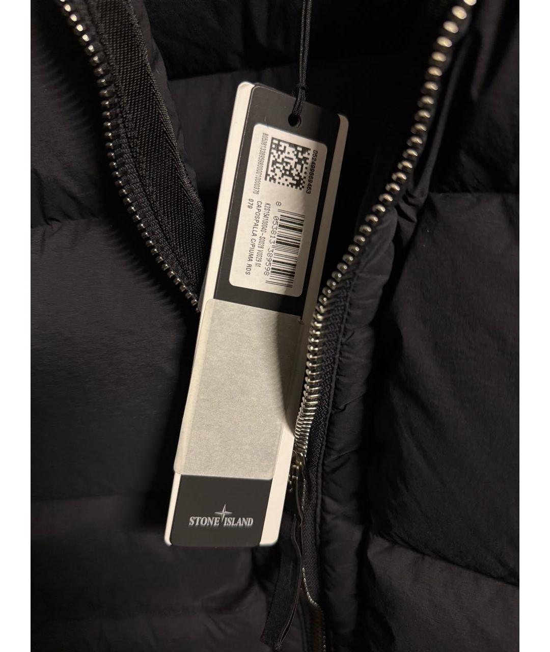 STONE ISLAND Черный пуховик, фото 4