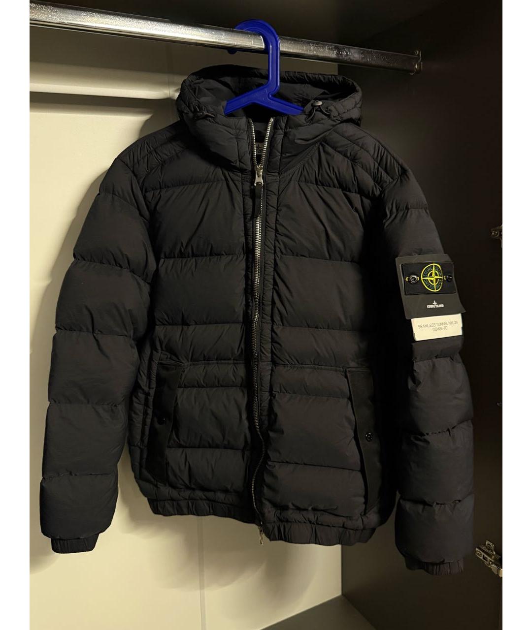 STONE ISLAND Черный пуховик, фото 2