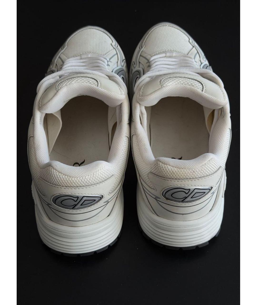 CHRISTIAN DIOR Белые текстильные низкие кроссовки / кеды, фото 4