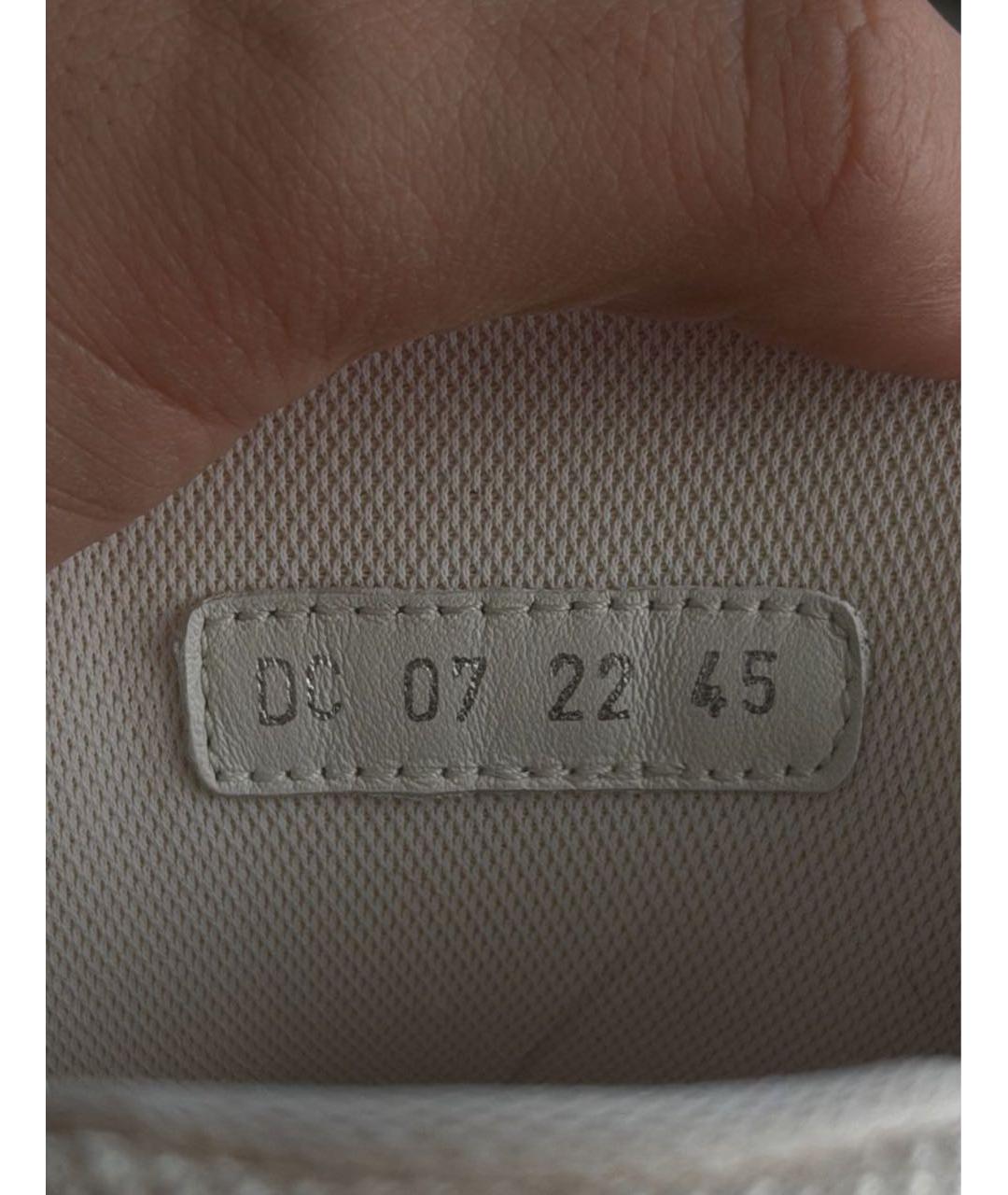 CHRISTIAN DIOR Белые текстильные низкие кроссовки / кеды, фото 6