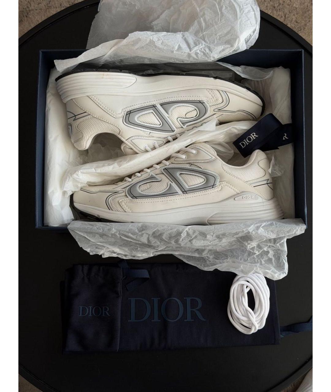 CHRISTIAN DIOR Белые текстильные низкие кроссовки / кеды, фото 8