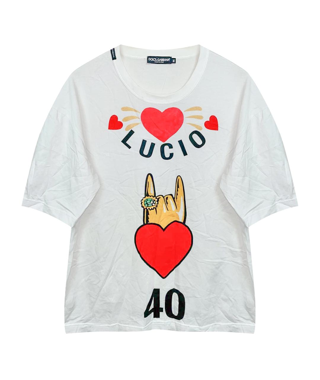 DOLCE&GABBANA Белая хлопковая футболка, фото 1