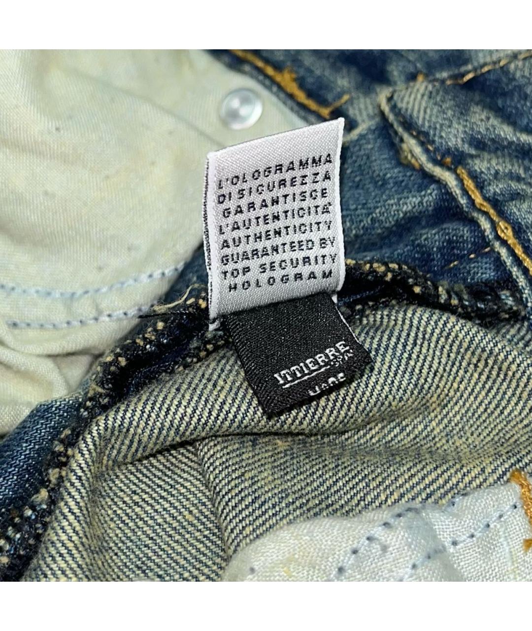 DOLCE&GABBANA Темно-синие хлопковые прямые джинсы, фото 6