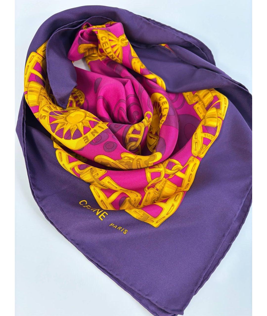 CELINE Мульти шелковый платок, фото 6