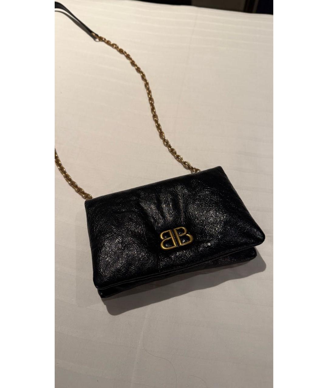 BALENCIAGA Черная кожаная сумка через плечо, фото 3