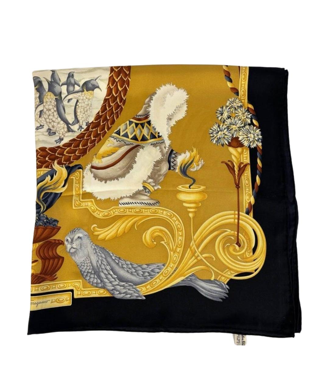 FERRAGAMO Мульти шелковый платок, фото 1