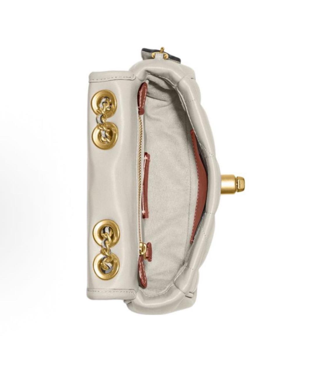 COACH Белая кожаная сумка через плечо, фото 3