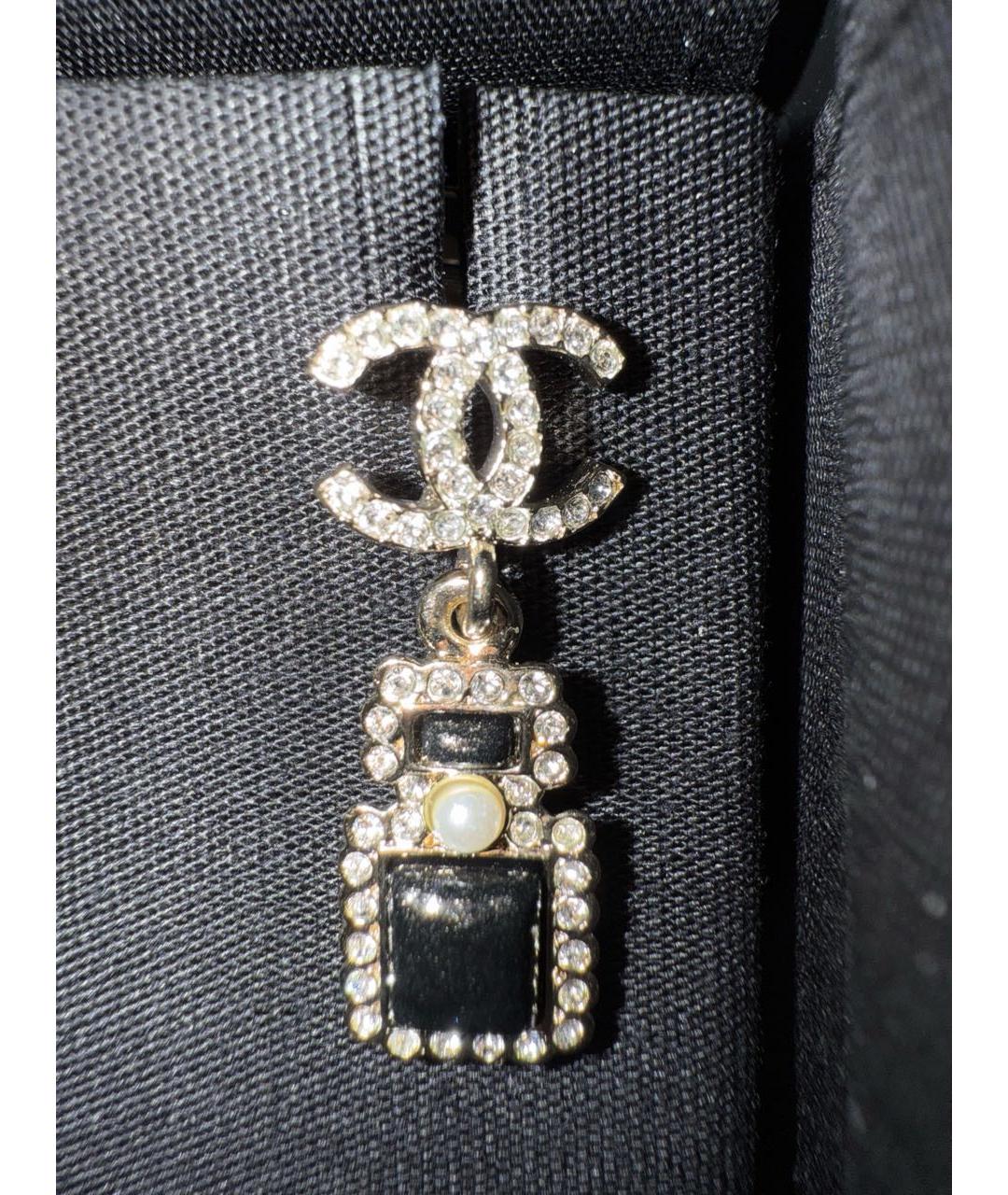 CHANEL Золотые металлические серьги, фото 4