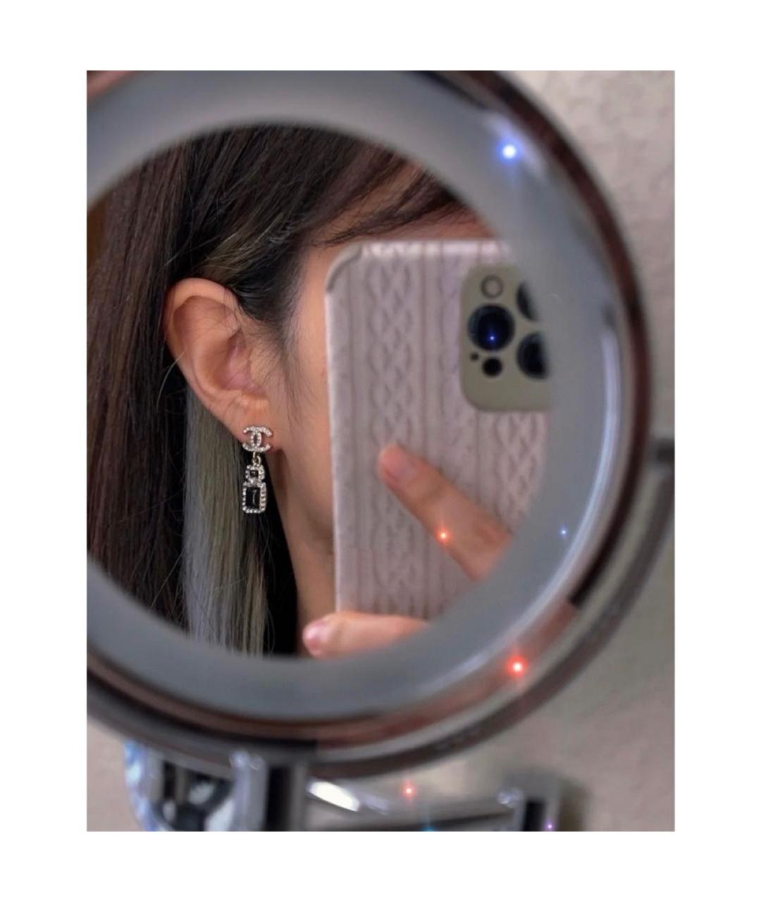 CHANEL Золотые металлические серьги, фото 7