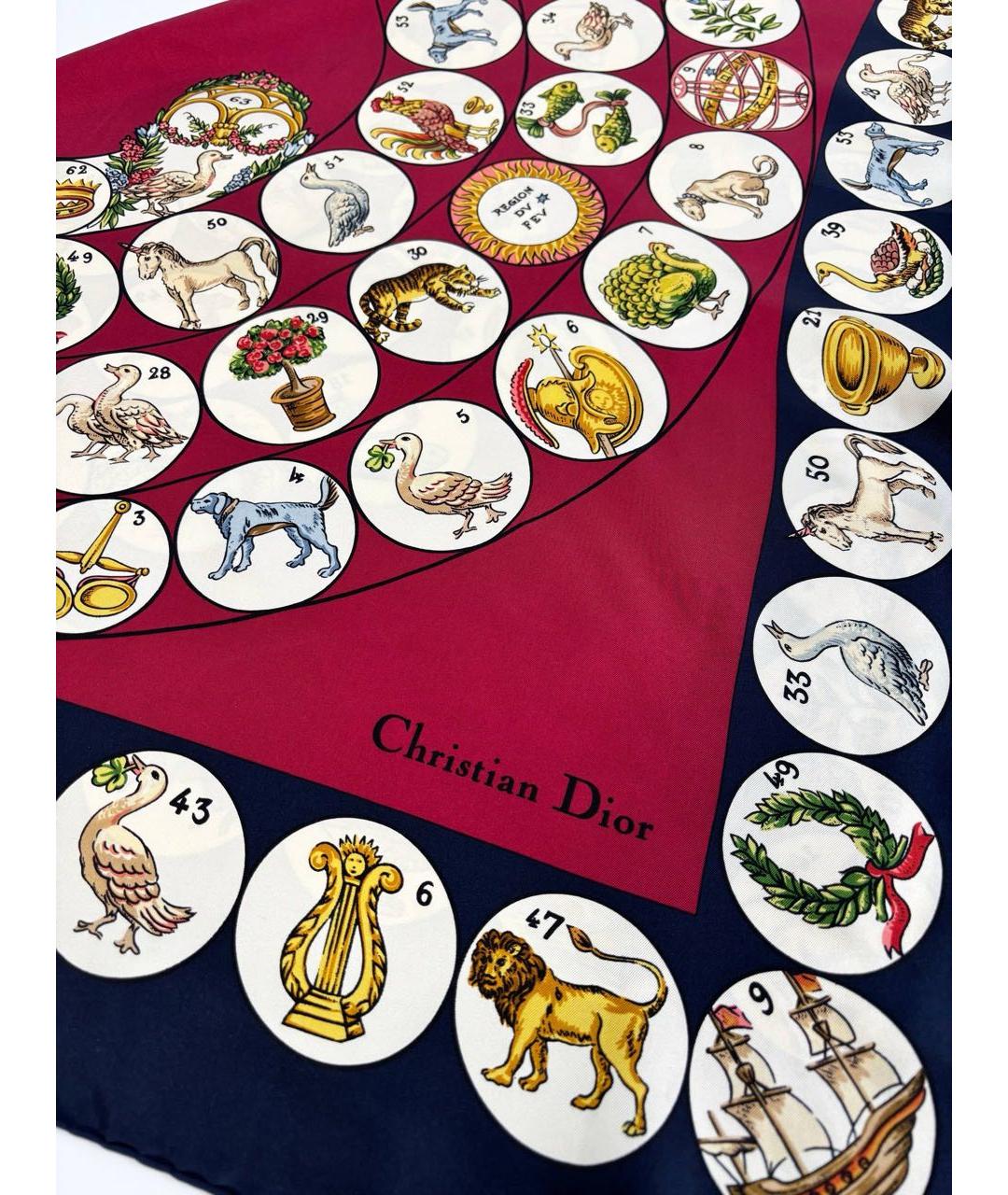 CHRISTIAN DIOR Мульти шелковый платок, фото 7