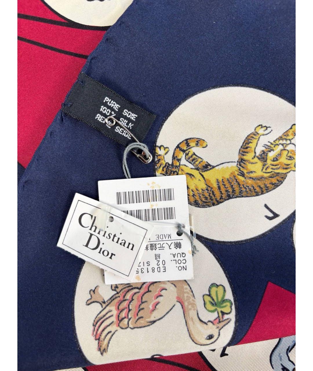 CHRISTIAN DIOR Мульти шелковый платок, фото 3