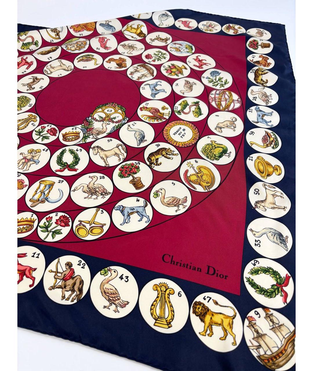 CHRISTIAN DIOR Мульти шелковый платок, фото 6