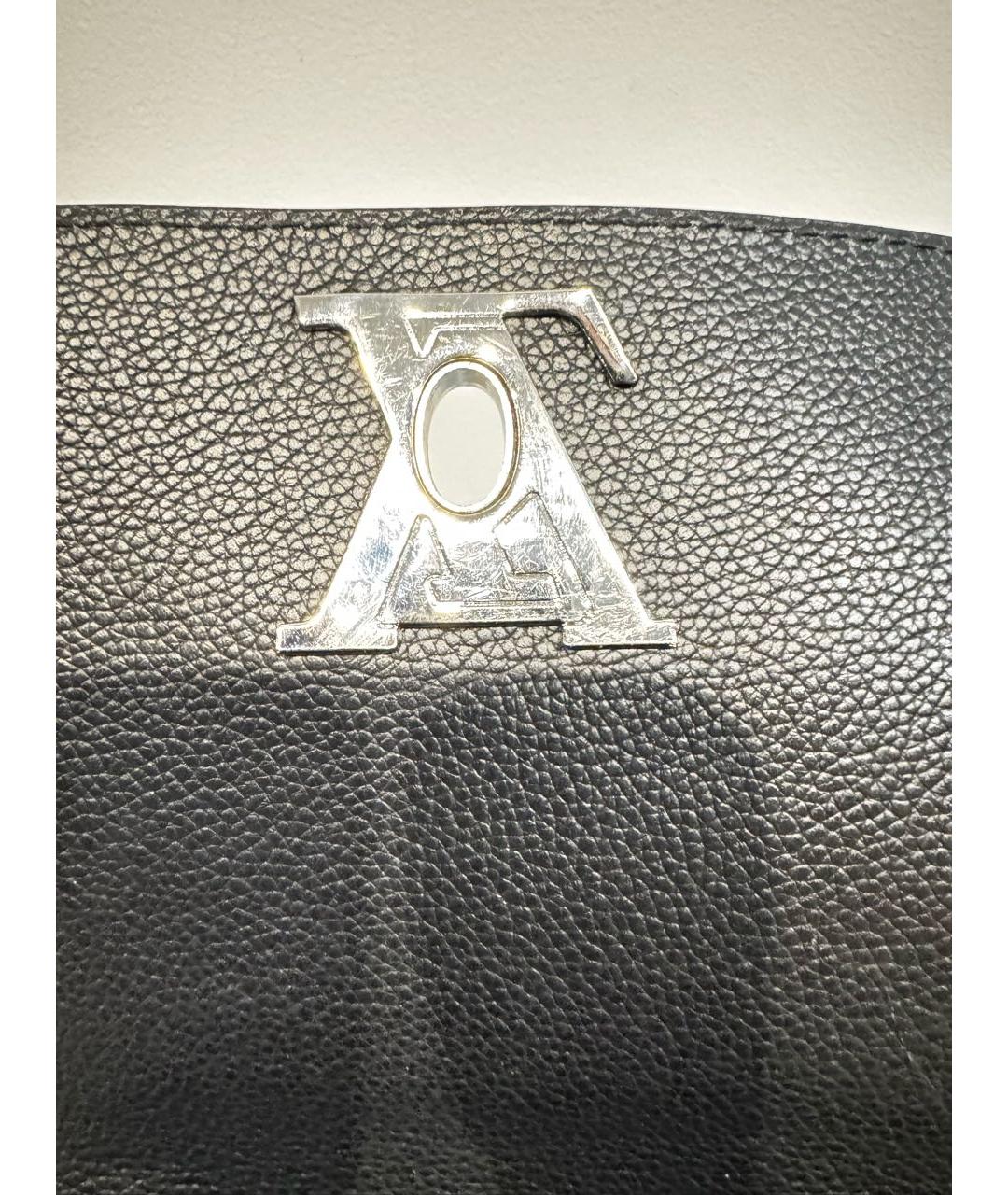 LOUIS VUITTON Черный кожаный рюкзак, фото 6