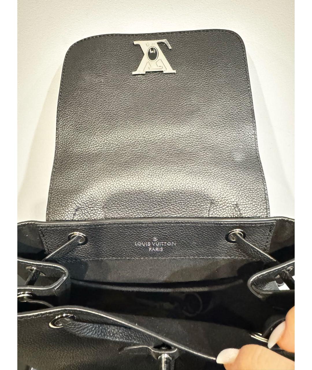 LOUIS VUITTON Черный кожаный рюкзак, фото 4